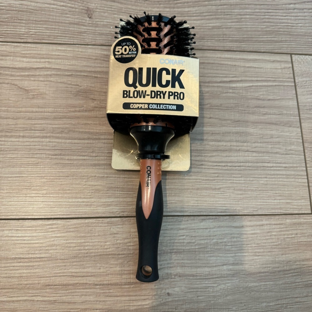 NWT Conair Quick Blow-Dry Pro Copper Hair Brush - Picture 2 of 8